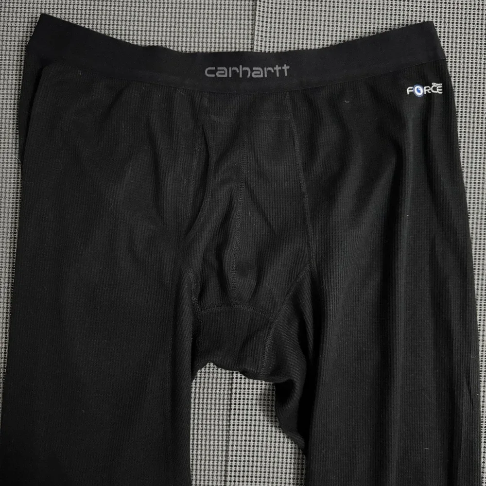 Carhartt Force Mens Black Thermal Base Layer Bottoms MBL115 BLK XL Regular